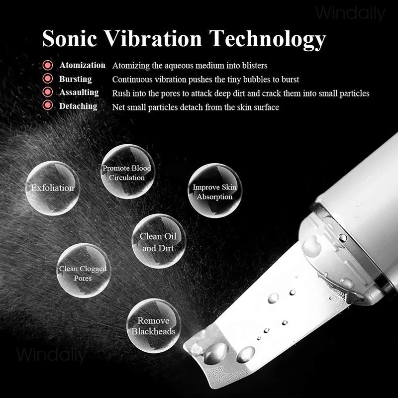 Ultrasonic Skin Scrubber Exfoliator