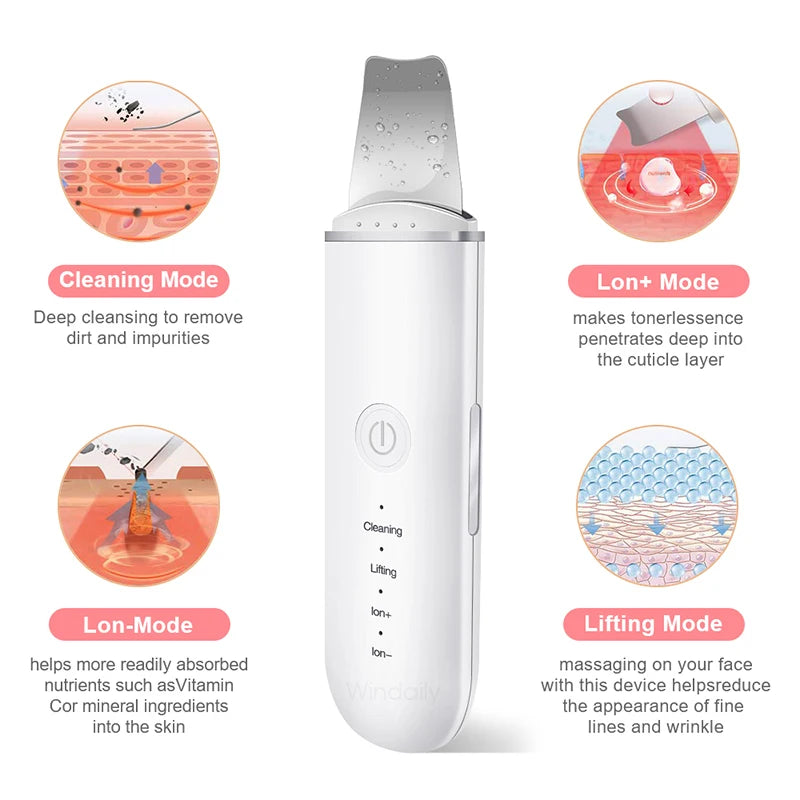 Ultrasonic Skin Scrubber Exfoliator